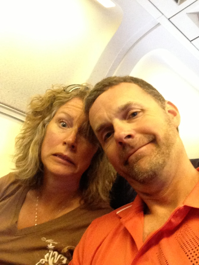 I'm a regular "Joe-Flyguy" now...my bride...maybe not so much (on the plane just minutes before leaving Maui)