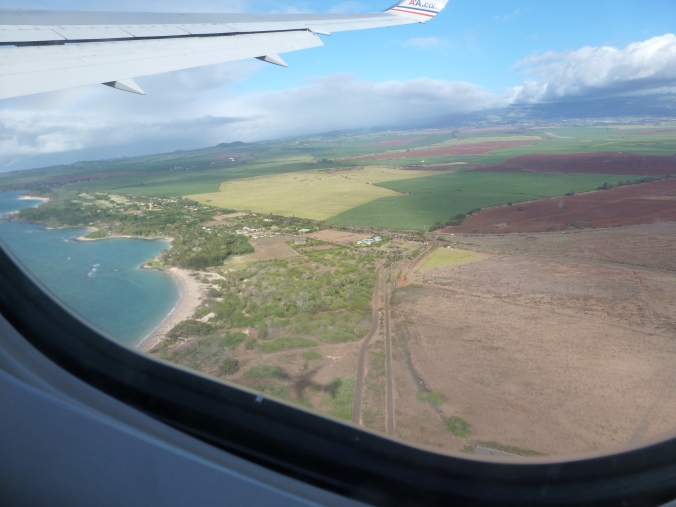 Goodbye Maui!!  Notice our planes shadow along the bottom edge of this photo?  Kinda cool...heh?